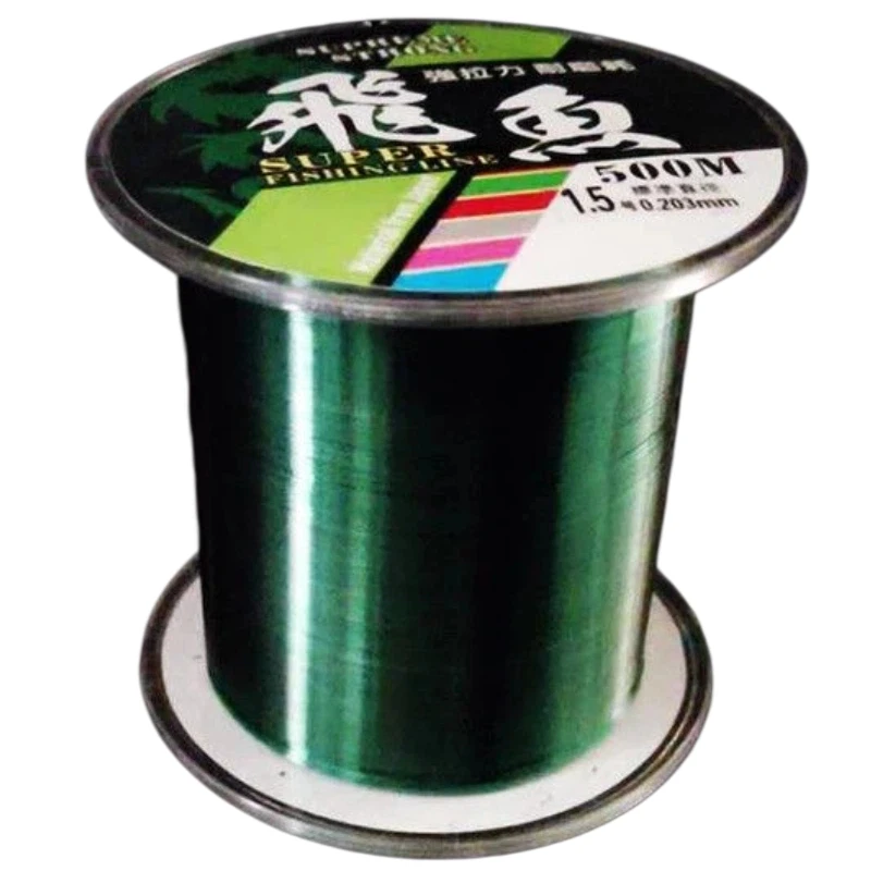 

500M Multicolor Nylon Fishing Line Super Strong Abrasion Resistant Main Line Sub Line Stream River Sea Hand Rod Rock Fish Line