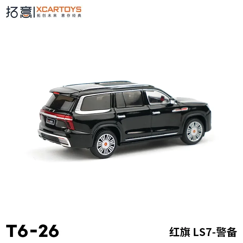 XCarToys 1:64 Hongqi LS7 Czarny odlewany model samochodu