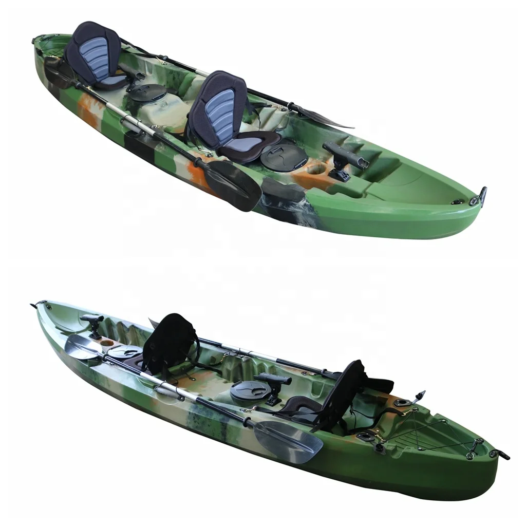 New Design 3.7m Sit on Top Fishing Paddle  3 Person Tandem Family  for Sale Accept Customized Logo