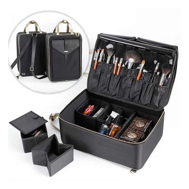 Professional Makeup Case Female Travel Big Capacity Beauty Nail ToolBox Cosmetic Organizer Suitcases For Makeup Storage Boxs