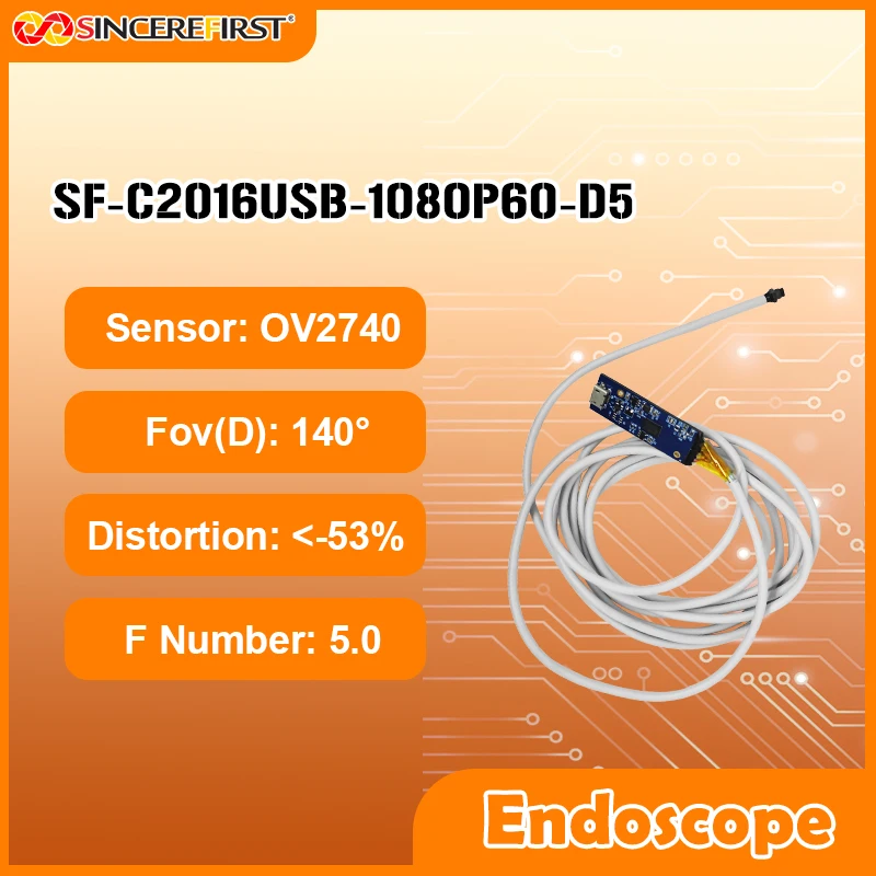 OV2740 Image Sensor 5mm Industrial Endoscope Borescope Inspection USB2.0 UVC 1080p 60fps Camera Module
