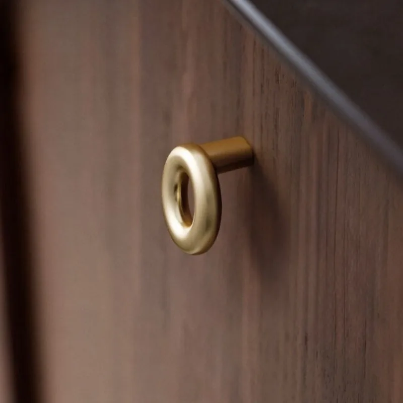 Drawer door handle of modern Chinese antique glossy single-hole cabinet