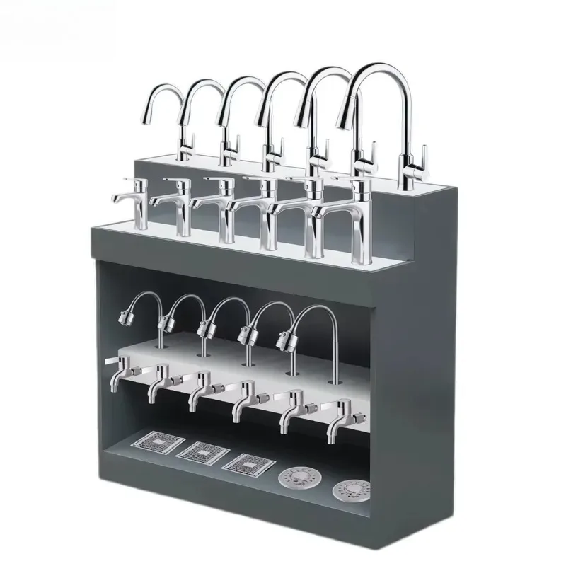 Floor to Ceiling Large Capacity Shower Head Faucet Display Stand for Bathroom Accessories Suitable for Exhibition Hall