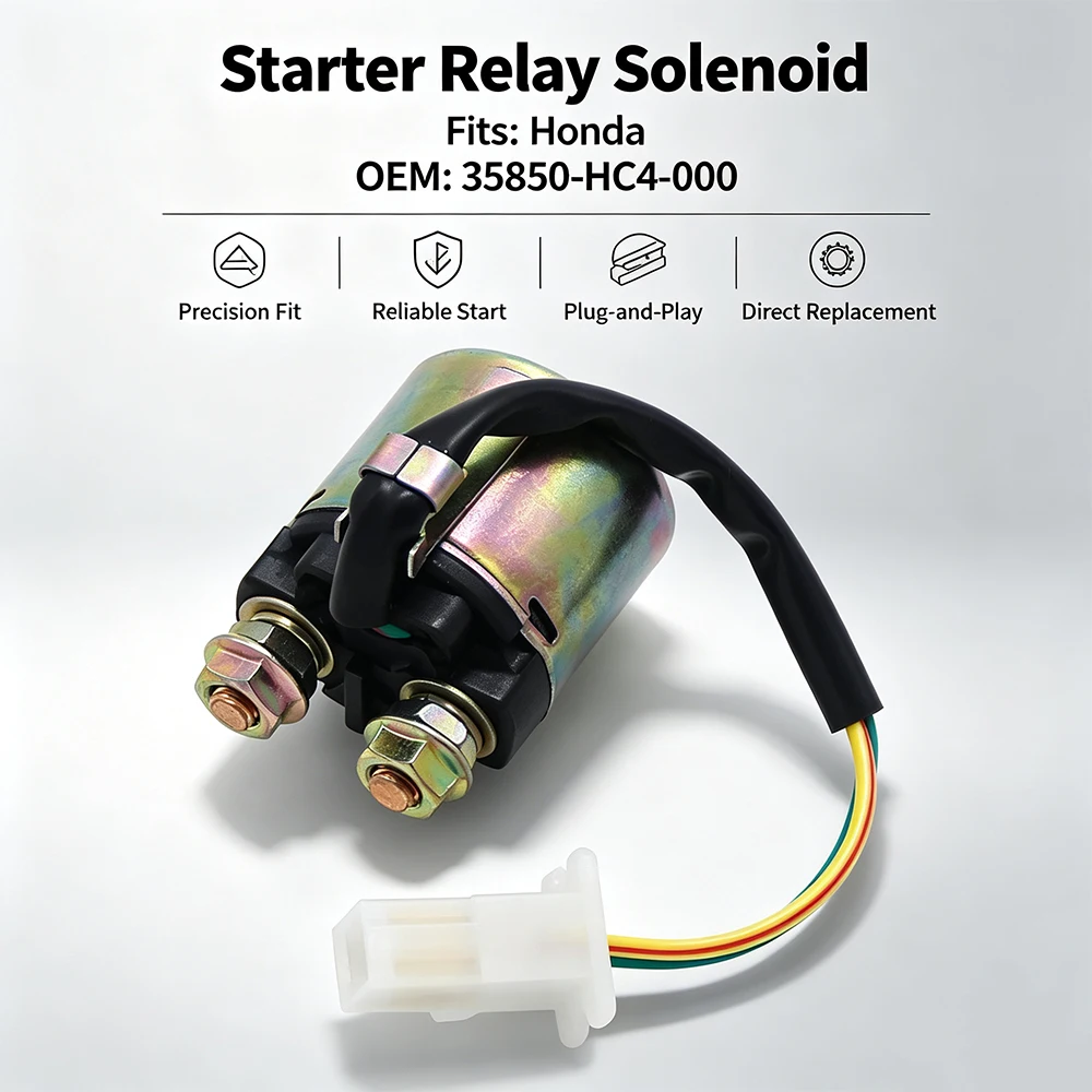 35850-HC4-000 Starter Relay Solenoid For Honda TRX300FW FourTrax 300 TRX125 ATC200 TRX200 TRX300 1982-2000
