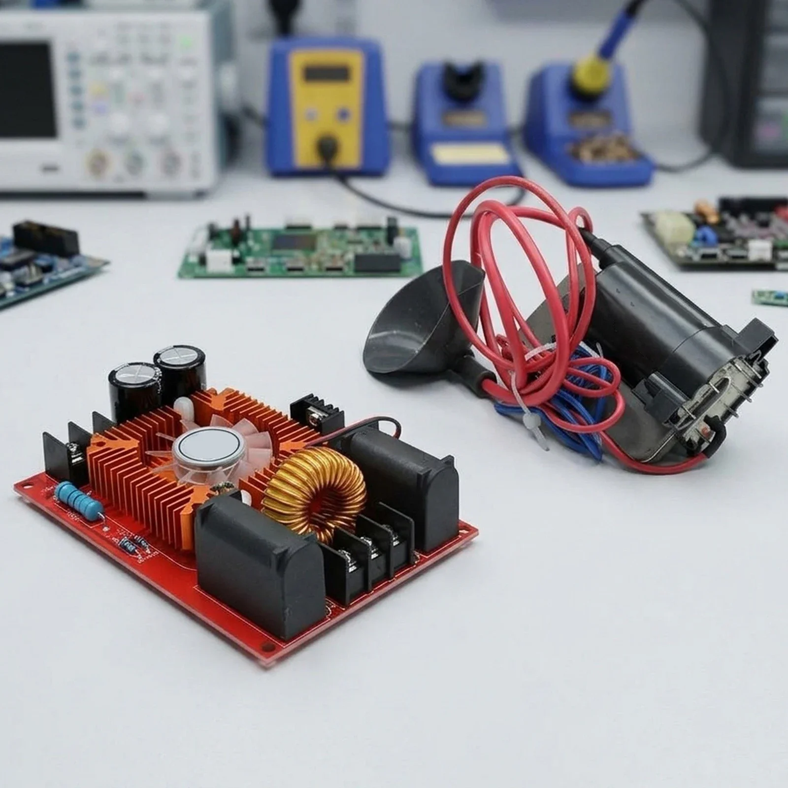 12V-30V Driver Board High Voltage Generator With Ignition Coil Kit FR4 Heatsink 10A For Plasma Experiment Industrial Module