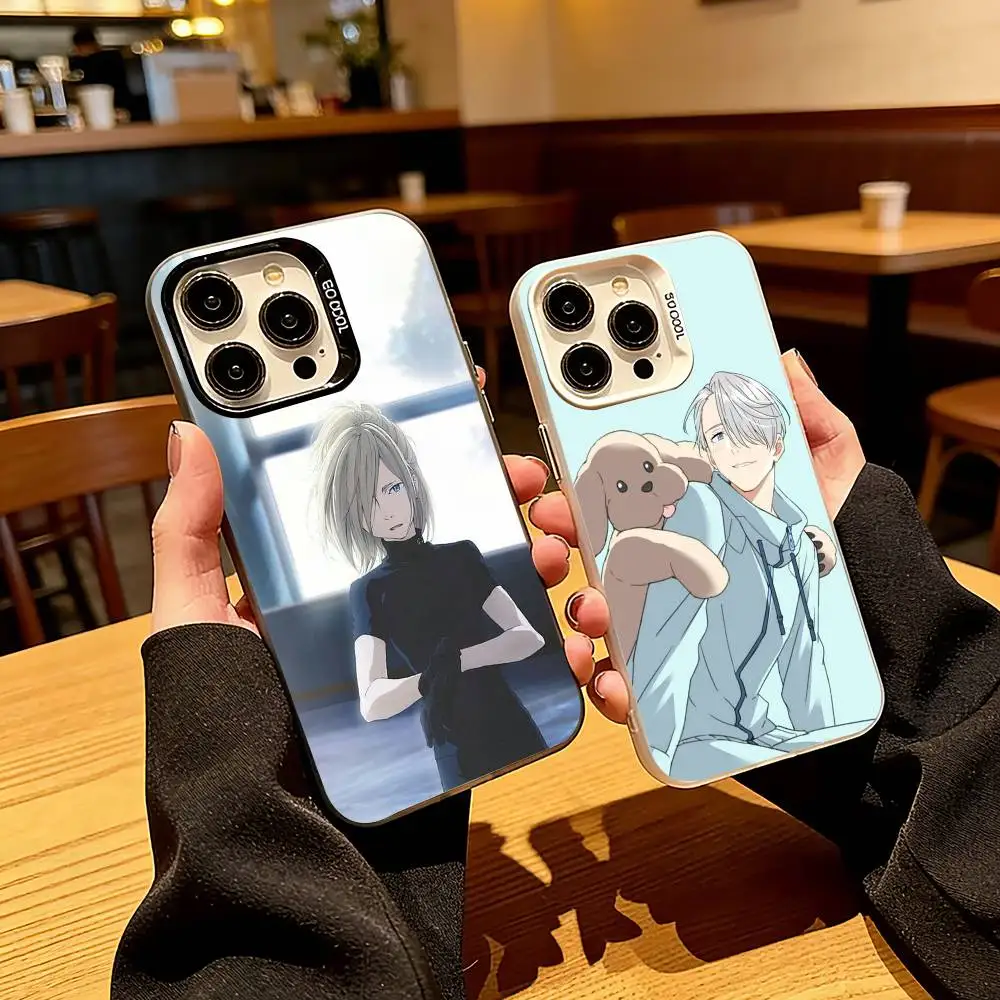 

Y-Yur on Ice A-Anime Phone Case For iPhone 17,16,15,14,13,12,11 Plus,Pro Max,XS,Colorful Silver Phone case Funda Cover