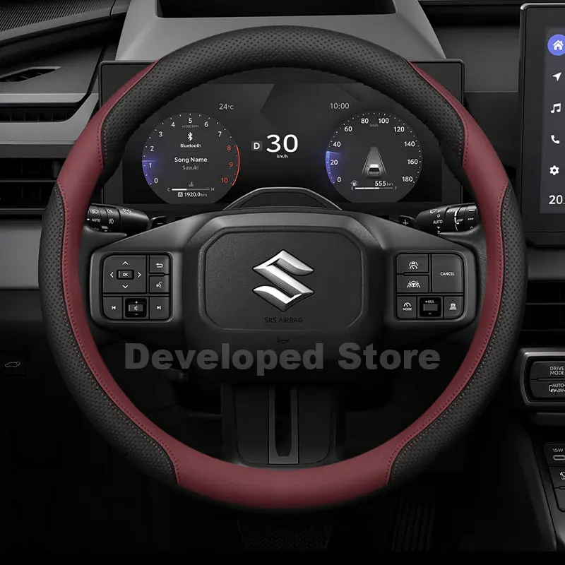 Leather Car Steering Wheel Cover For Suzuki Across XA50 Toyota RAV4 Wildlander 2023-2026 Auto Interior Suzuki Across Accessories