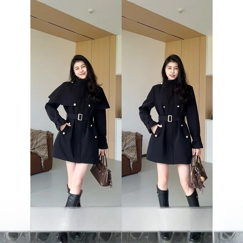 

Detachable Cowl Ne Warm Sli Briti Sle Women's down Jaet Coat Slim Fit Ele Faionable Polyester Fiber Zipper ...
