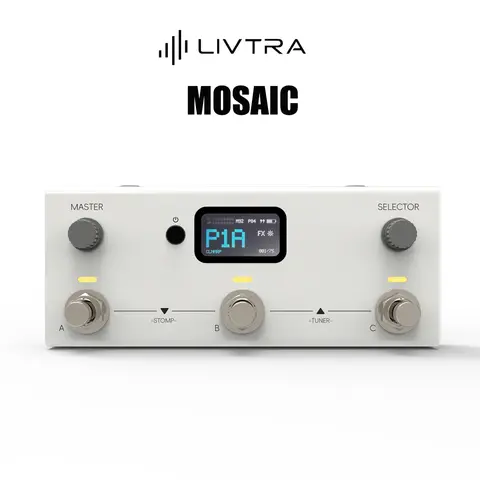 LIVTRA MOSAIC Çoklu Efekt İşlemcisi Efekt Pedalı AI Stem Ayırma Efektörü 8+1 Modül NAM Akustik Elektro Gitar Bas için