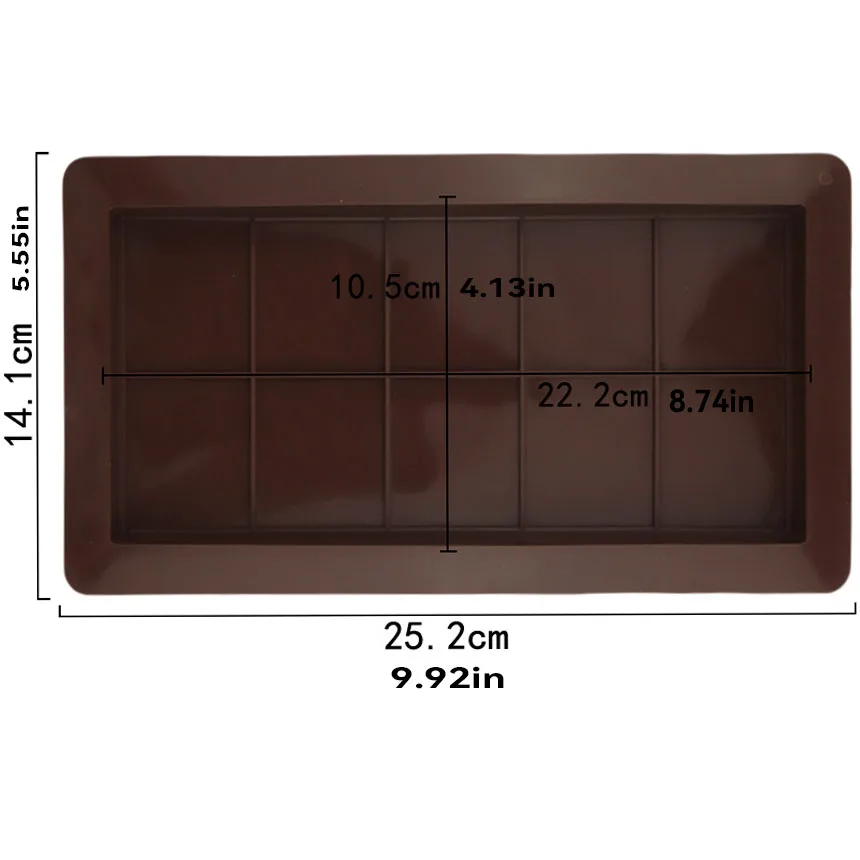 Chocolate Mold Rectangular Silicone Mold Food Grade Silicone DIY Hand Sandwich Homemade Tool Baking Supplies Candy Making