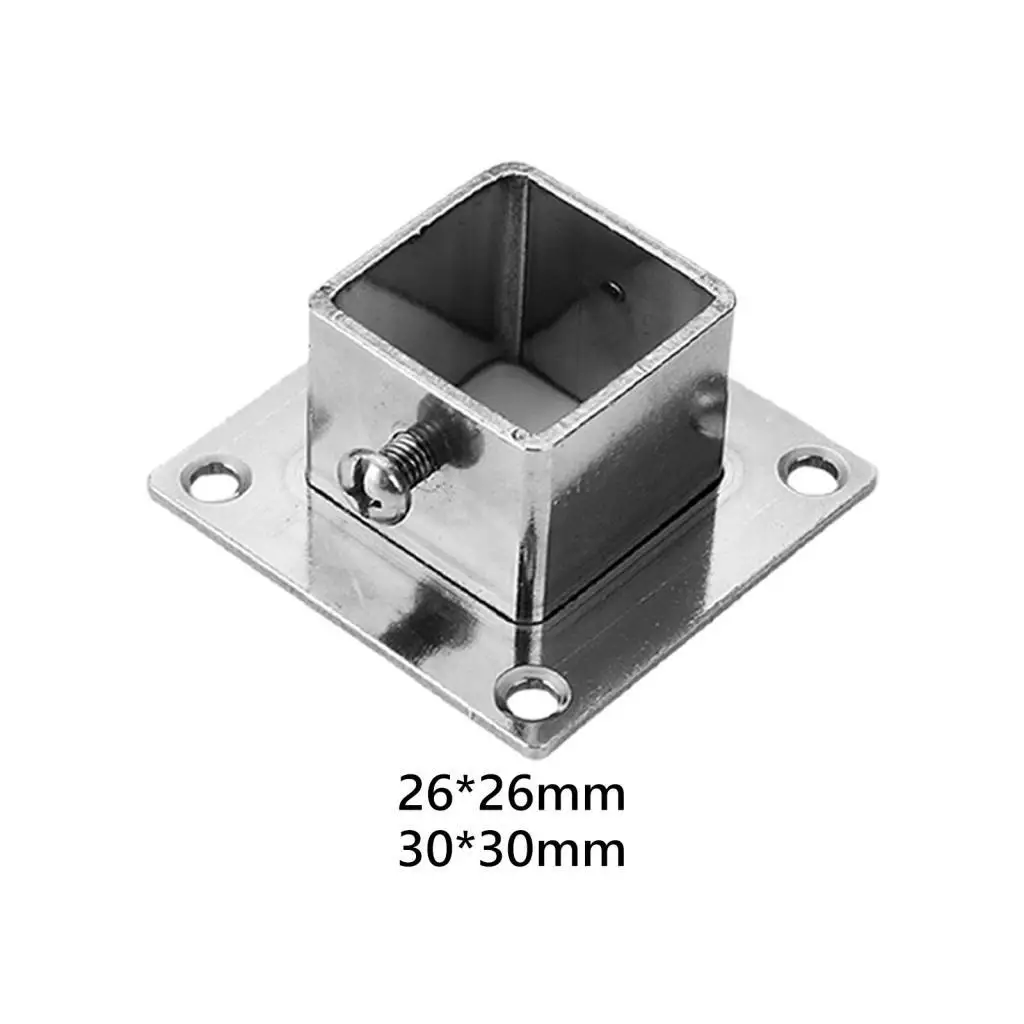 5x Square Post Flange Deck Mount Stainless Steel Deck Rail Systems Post Brackets Floor Post Flange Handrails Mailbox Posts