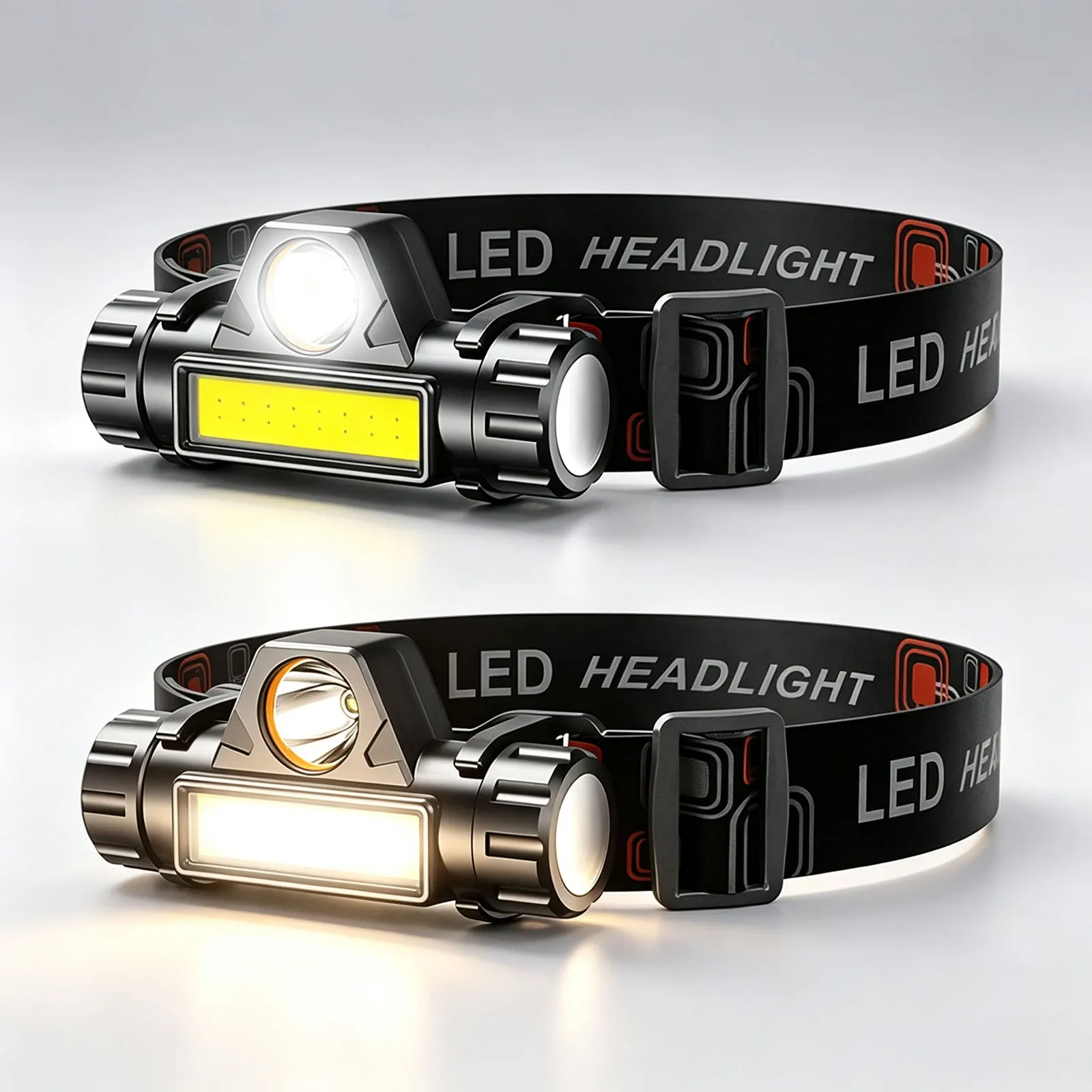 Mini Led Dimming Headlamp Usb Rechargeable Portable Headlight Built-in Battery Outdoor Fishing Camping Lantern Tail Magnetic