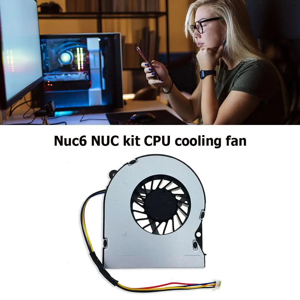 

CPU Cooling Fan DC 5V 0.6A CPU Radiator KSB0605HB 1323-00U9000 Fan Cooler Radiator Suitable for Intel Skull Canyon NUC6i7KYK
