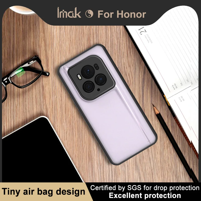 Honor Magic6 Ultimate 5G 2024 Crystal Back Case IMAK Tiny Air Bag Lens Protect Bumper PC Shell Honor Magic 6 Ultimate Hard Cover