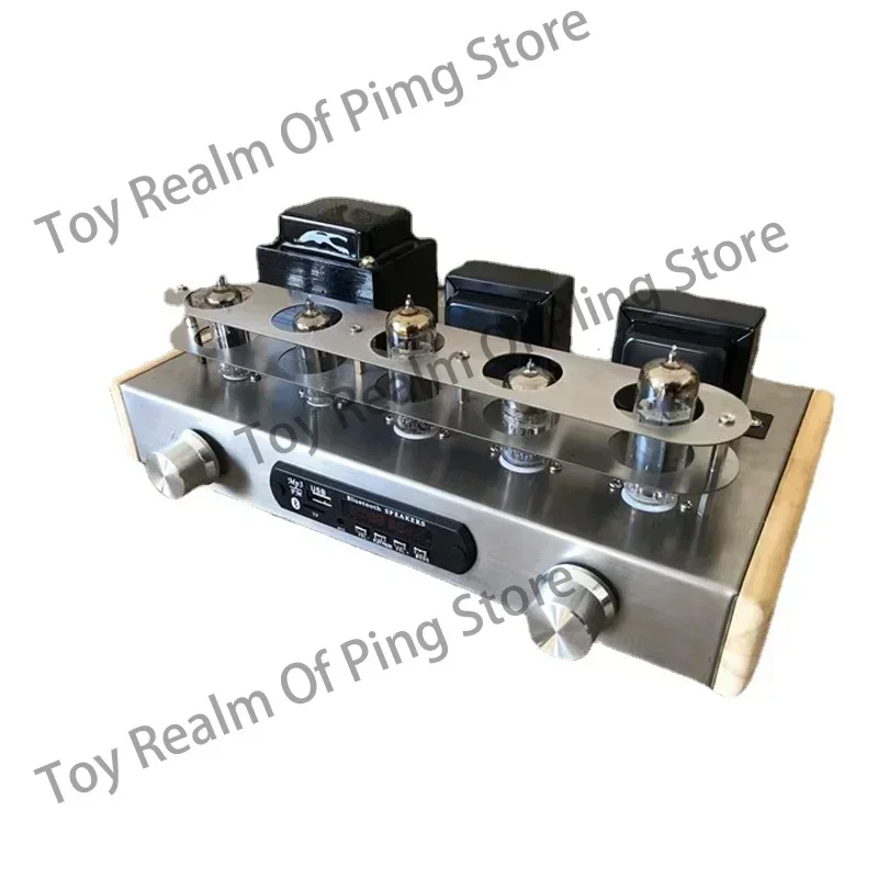 110V220V Audio 6n2 6p1 Vacuum Tube Amplifier Kit DIY Hifi Class A   Vu Meter Bluetooth 5.0 Usb Player