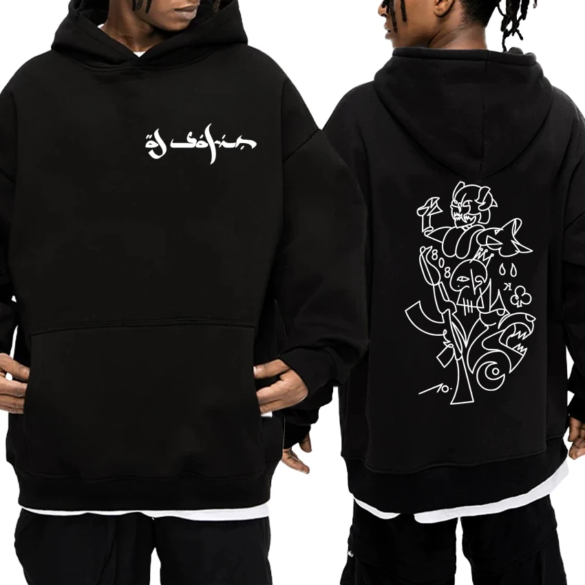 

Hot Sale Al Safir Tour 2025 vintage printed streetwear Hoodies Men women hip hop punk Sweatshirt Unisex Fleece Long sleeve Tops
