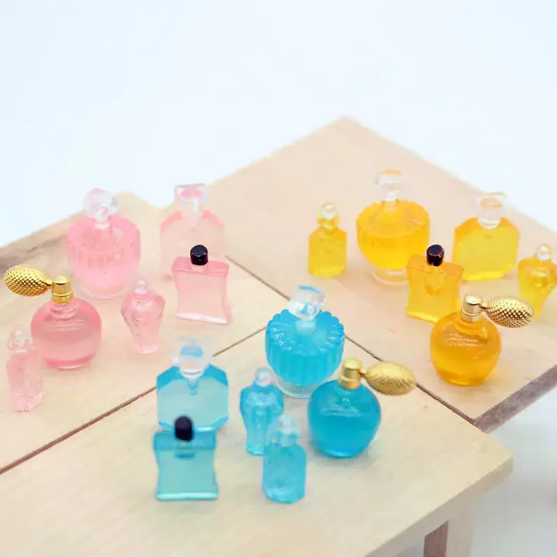 لطيف محاكاة العطور مجموعة من ست قطع دمية اللعب نماذج مصغرة الحلي ديكور DIY بها بنفسك الراتنج اكسسوارات الاطفال اللعب منزل اللعب