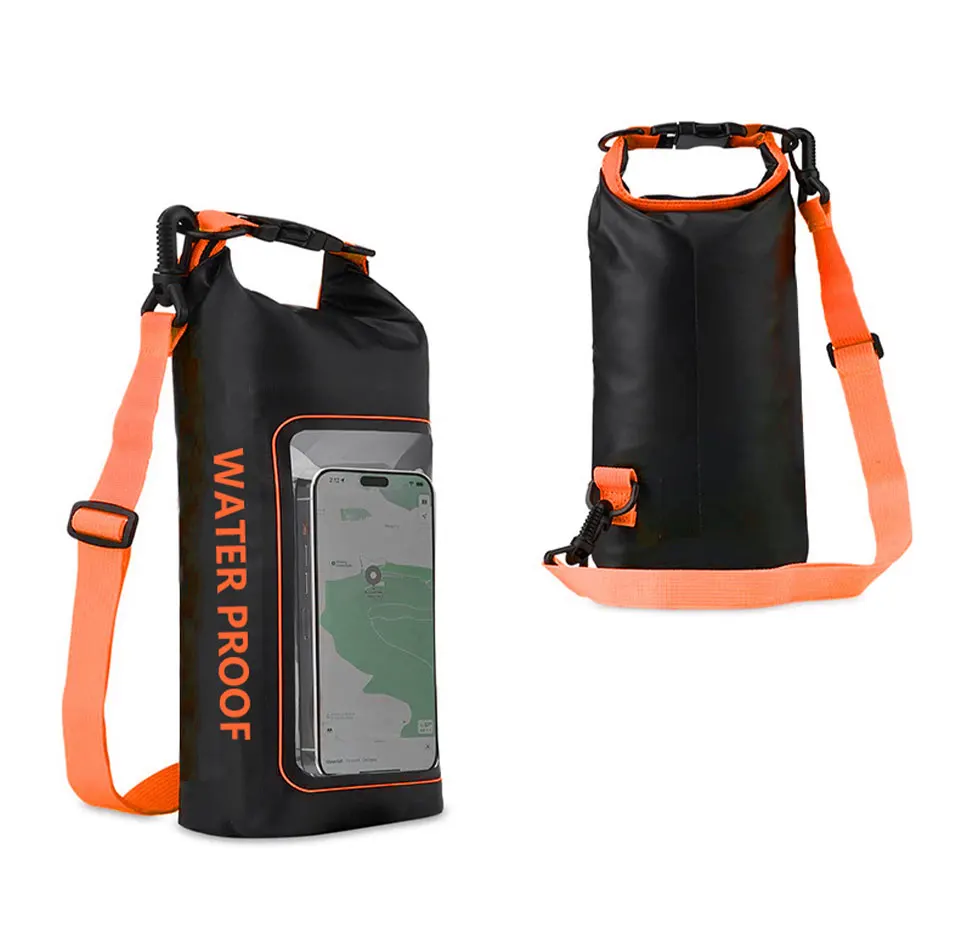 2L/5L Wasserdichte Trockentasche mit Touchscreen, Schwimmen, wasserdichte PVC-Tasche, Rafting, schwimmende Outdoor-Sporttasche, Aufbewahrungstasche für Surfbrett und Kajak – Detail 12
