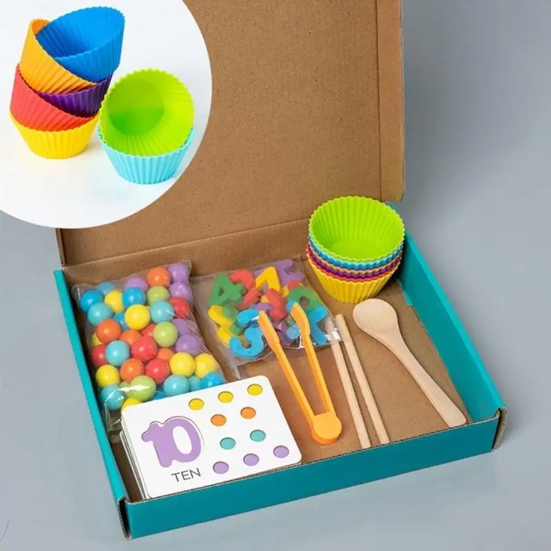 Educatieve kleur en nummer matching game wiskunde tellen speelgoed voor kinderen wiskundige concept learning classificatie a2ub