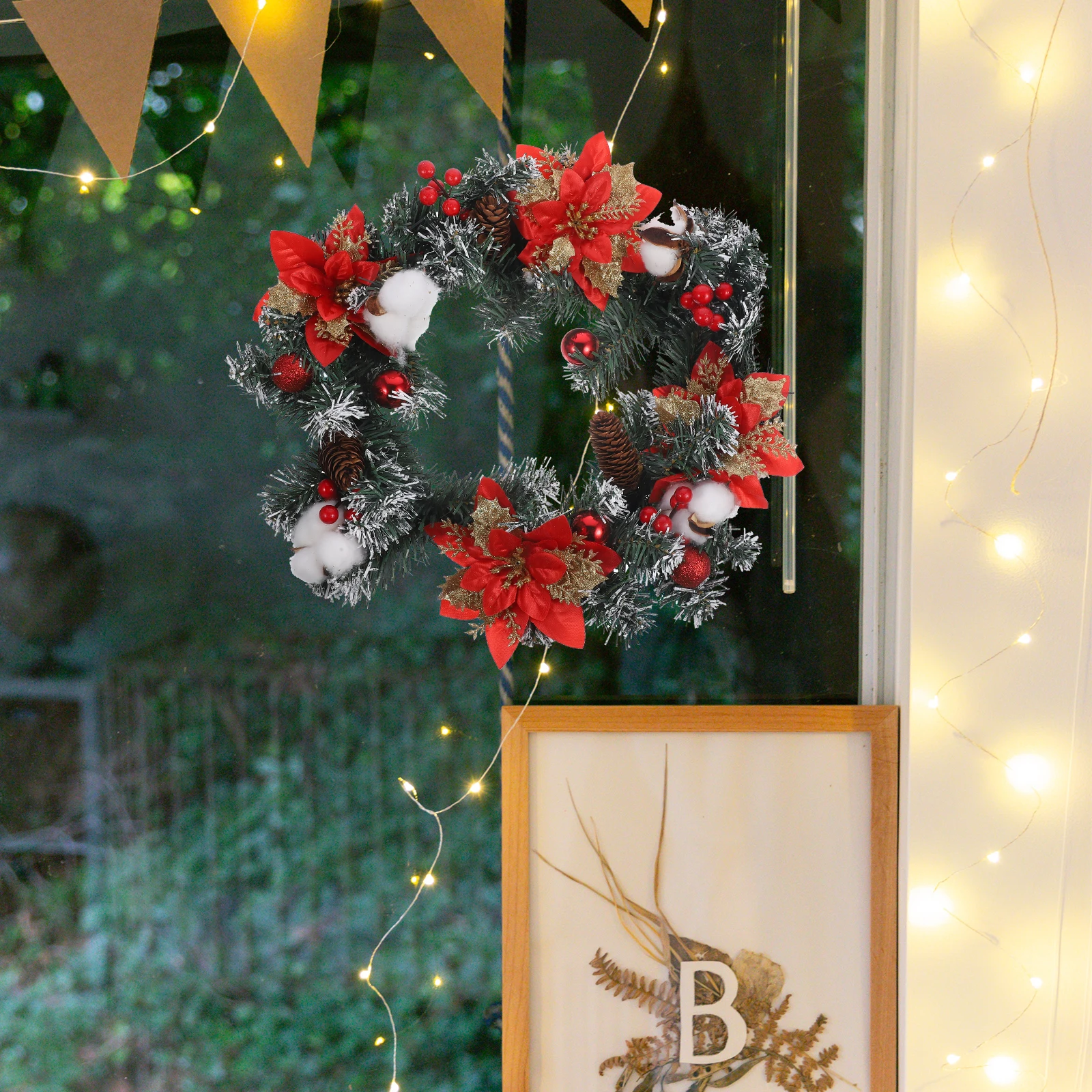 

Xmas Wreath Front Door Wall Hanging Christmas Decoration Garland Festive Supplies Christmas Wreath Xmas Garland