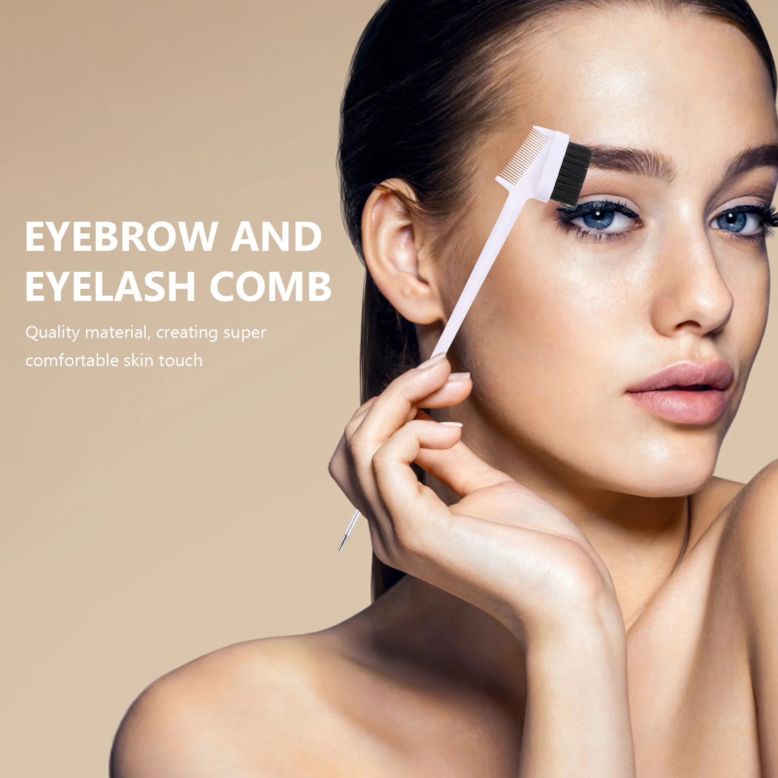 3개입 눈썹 빗 속눈썹 브러시 듀얼 쉐이퍼 헤어 더블 헤드 컬러 그루밍 도구 나일론 ABS 스테인리스 스틸 오래 지속되는 일상용
