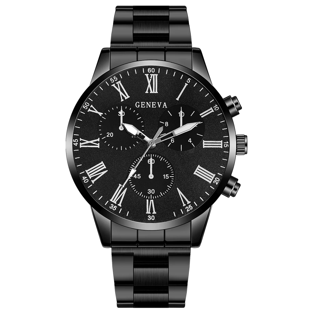 4-piece men's new watch and accessories combo set, business-casual style, an excellent choice for gifts