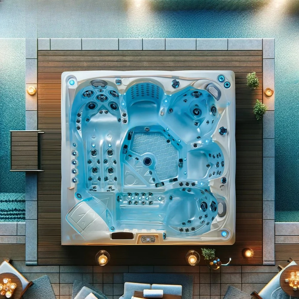 JOYEE US Balboa Spa Garden Outdoor Jacuzzier for 5 Person Pool Spa Hot Spa Bathtub Outdoor Hot Tube Hottub Massage Jacuzi Tub