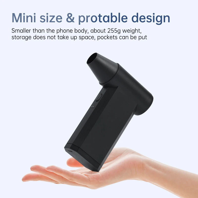 

High-Efficiency Mini Turbo Fan 150000RPM, Wind Speed up to 52m/s Portable Handheld Electric Blower for Home & Outdoor Use