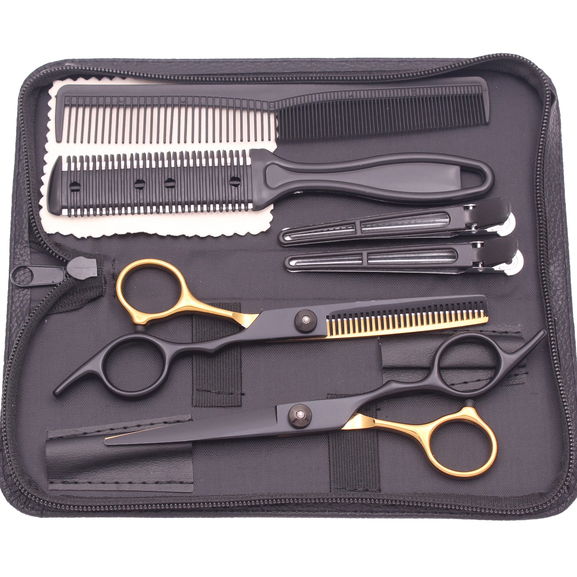 6,0'' Zoll Haarschere Professionelle Schneideschere Ausdünnung Friseur Haarschnitt Set Salon Friseur & Zuhause Japanischer Stahl 1001