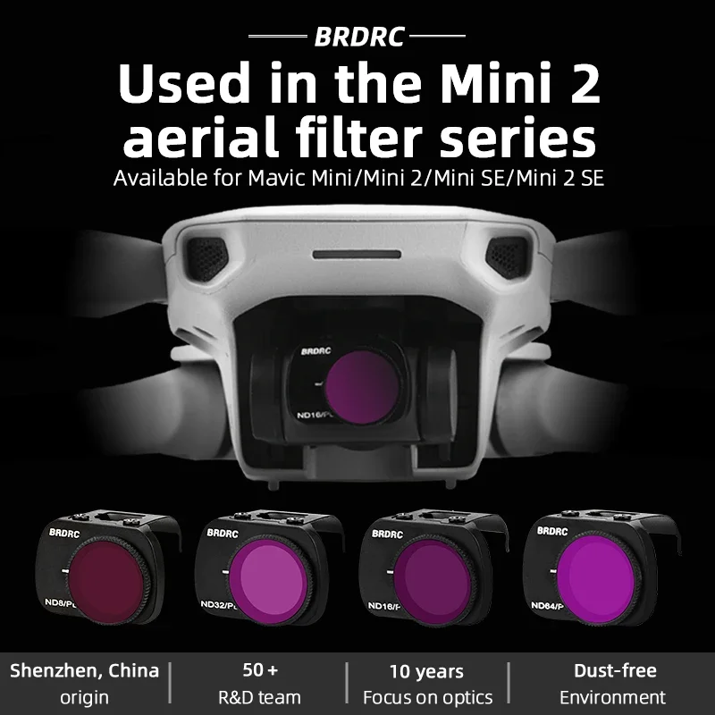 Lens Filter for DJI Mavic Mini/Mini 2/Mini SE/Mini 2 SE ND8/16/32/64PL UV CPL Neutral Density Filters Drone Camera Accessories