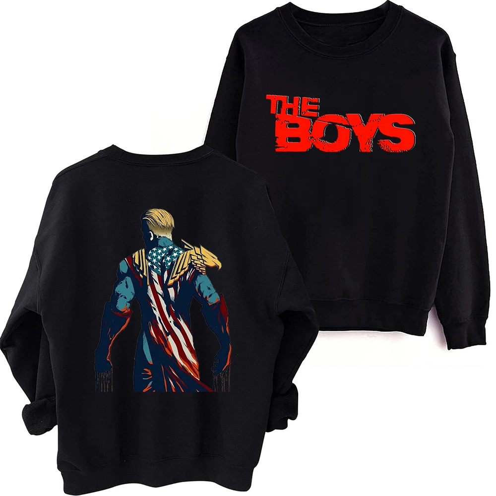 

The Homelander Back Sweatshirt Harajuku Round Neck Long Sleeve Oversized Hoodie The Boys Fans Gift