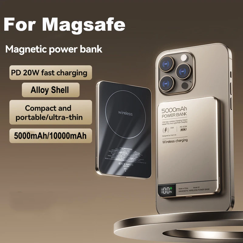 

10000mAh Power Bank Magnetic Wireless PD20W Super Fast Charging Powerbank For Magsafe for iPhone 16 15 14 Samsung Huawei Xiaomi