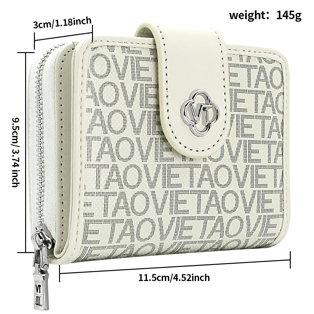 VIETAO женский роскошный кошелек из искусственной кожи, держатель для карт большой емкости с застежкой-молнией, просторный дизайн, в комплект входит портмоне, белый