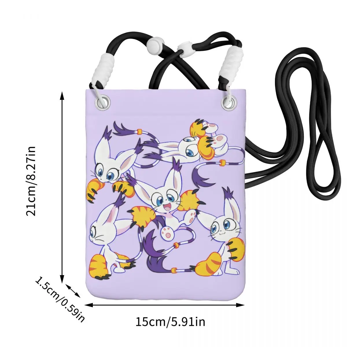 مخصص كول جاتومون حقيبة الهاتف المحمول للسفر النساء الرجال مغامرة أنيمي الصغيرة Crossbody محفظة الهاتف الذكي المحفظة مع حزام
