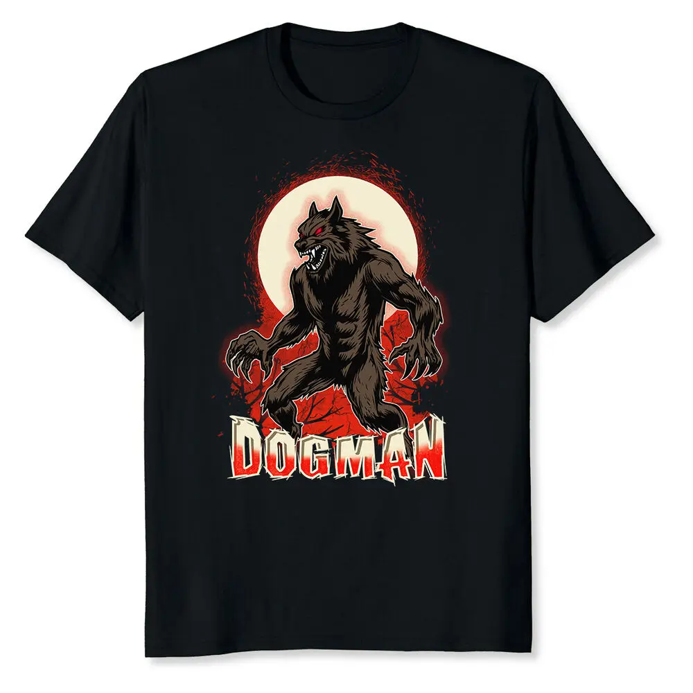 

Dogman Werewolf Supernatural Folklore Cryptid T-Shirt For Men Clothing Women Tees Y2K Tops Unisex Summer Short Sleeve