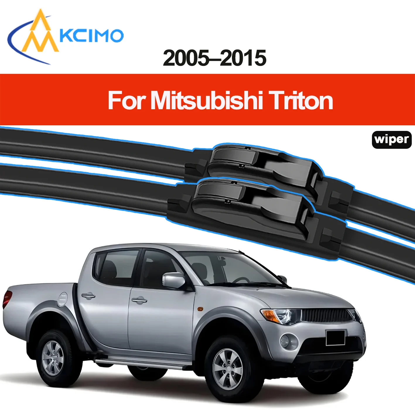 

KCIMO 2PCS New Wiper Blades for Mitsubishi Triton KA/KB 2005-2015 Mitsubishi L200 Mitsubishi Strada (Philippines) Rain Brush
