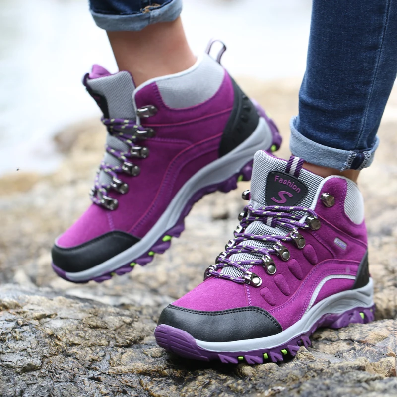 Unisex Sneakers Women Outdoor Hiking Men Mountain Shoes Camping Climb Footwear Outdoor Walking Trainers Anti-slip Zapatos Couple