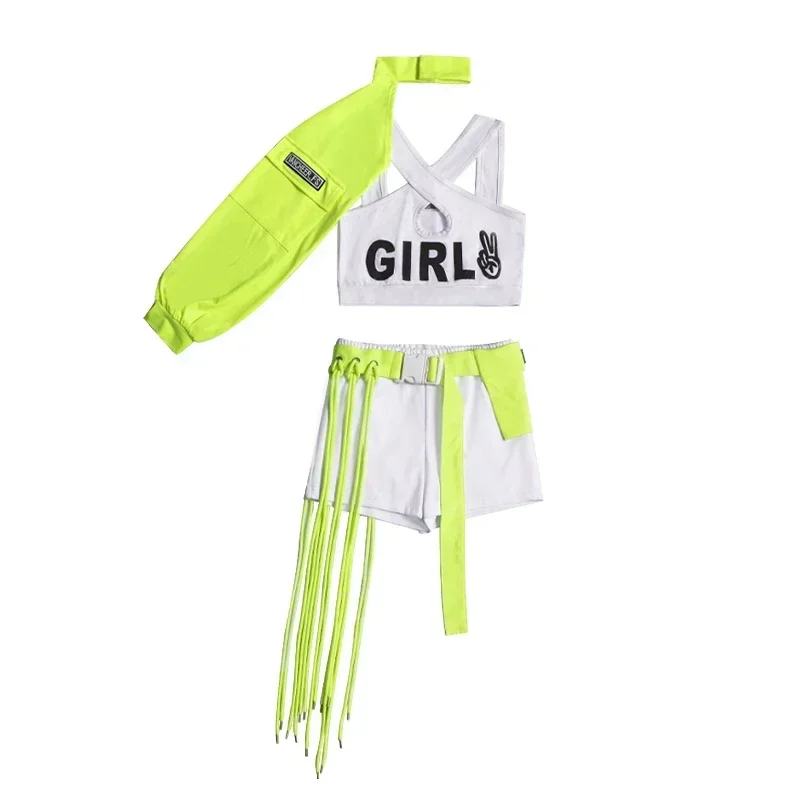 

ZZL Urban Dance Girl Clothes Children Hip-hop Dance Performance Suit Girls Fashion Jazz Dance Girls Clothing Children Cool