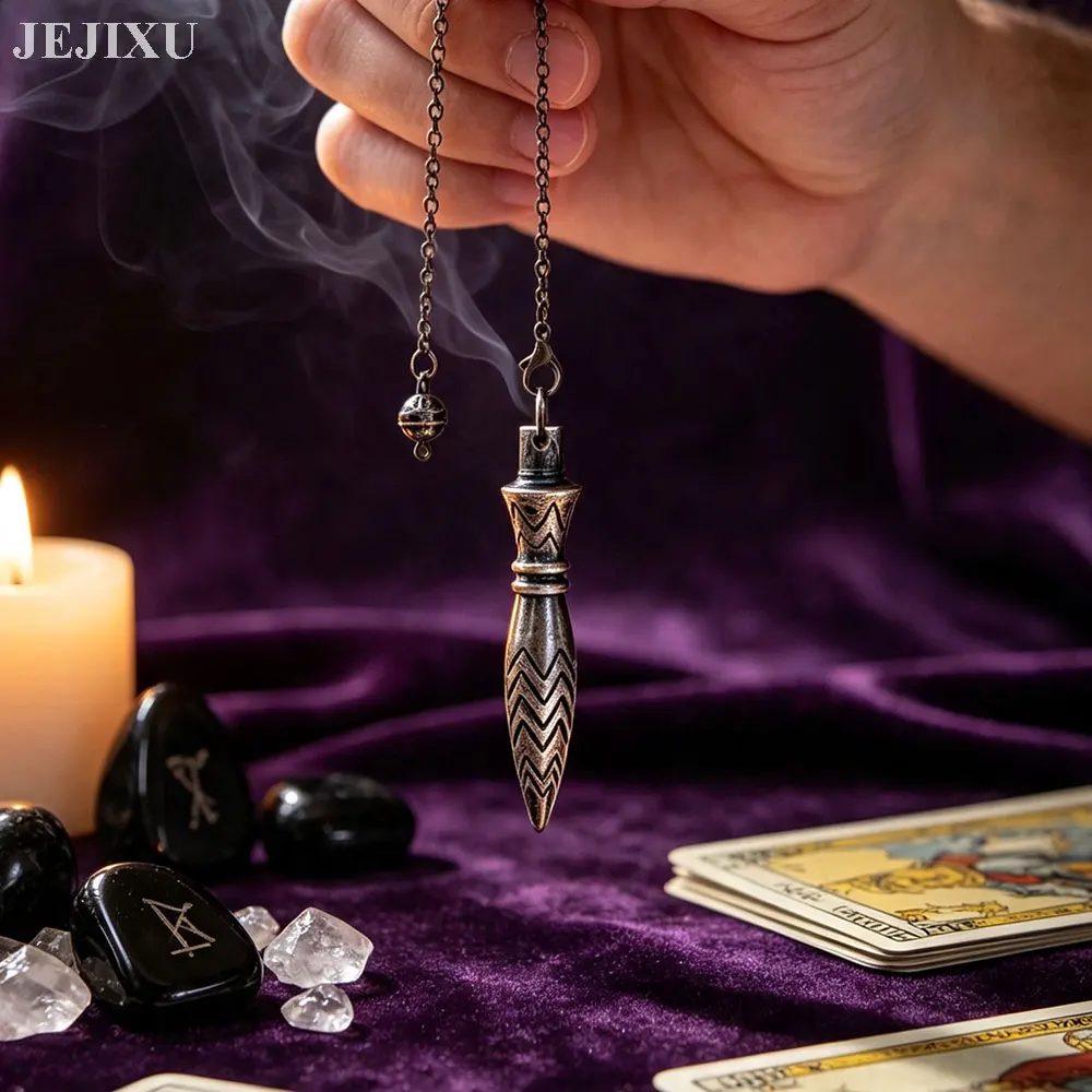 Retro Ägyptisches Metall-Kupfer-Pendel für Wahrsagerei Schweres Karnak Thot Pendel Dowsing-Werkzeug Hexerei Spirituelles Pendel X449 ﻿ – Detail 1