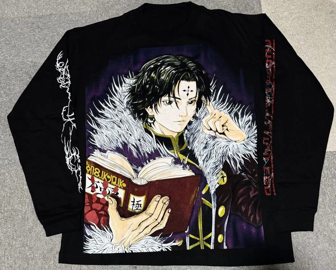 Hunter X Hunter Chrollo Lucilfer Y2K Aesthetics Grafik-Sweatshirt mit Rundhalsausschnitt für Männer und Frauen, Vintage Y2K Streetwear Pullover – Detail 4