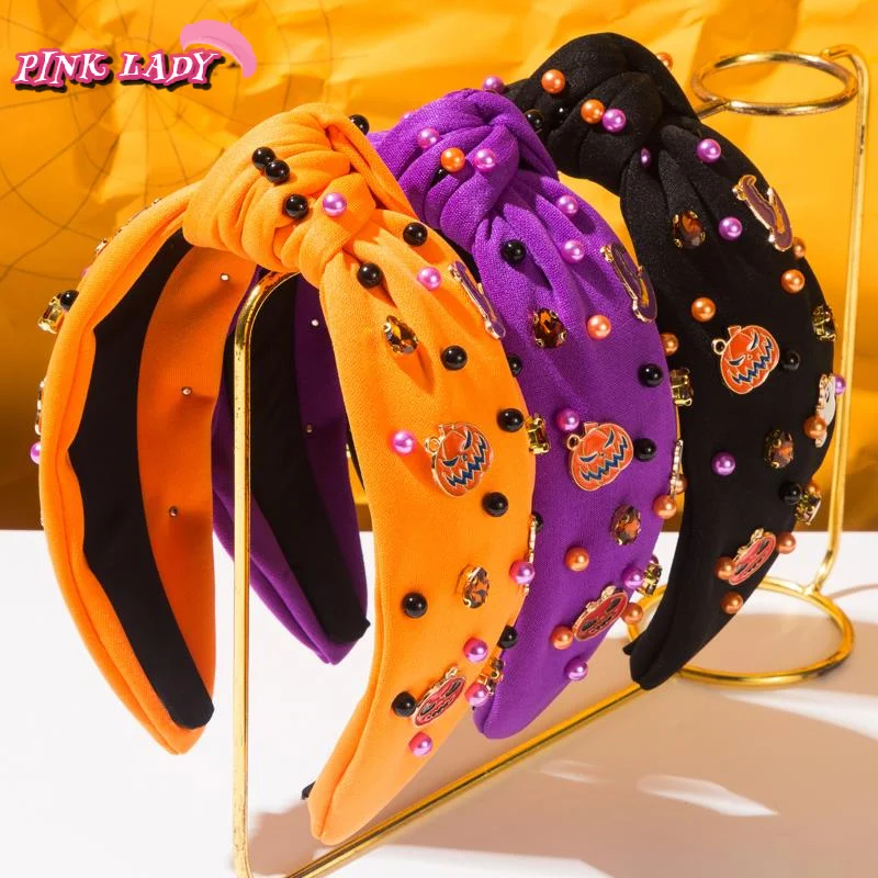 

Женская повязка на голову на тему Хэллоуина — дизайн черепа и буква с бриллиантами и рисовыми бусинами | Праздничный аксессуар для волос, подарок