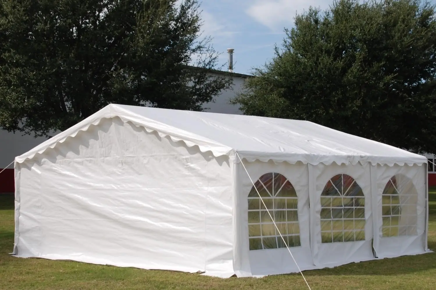 

20'x20' Budget PE Tents for Parties, Outdoor Canopy Carpas para Fiestas, Wedding Party Event Tent with Waterproof Top