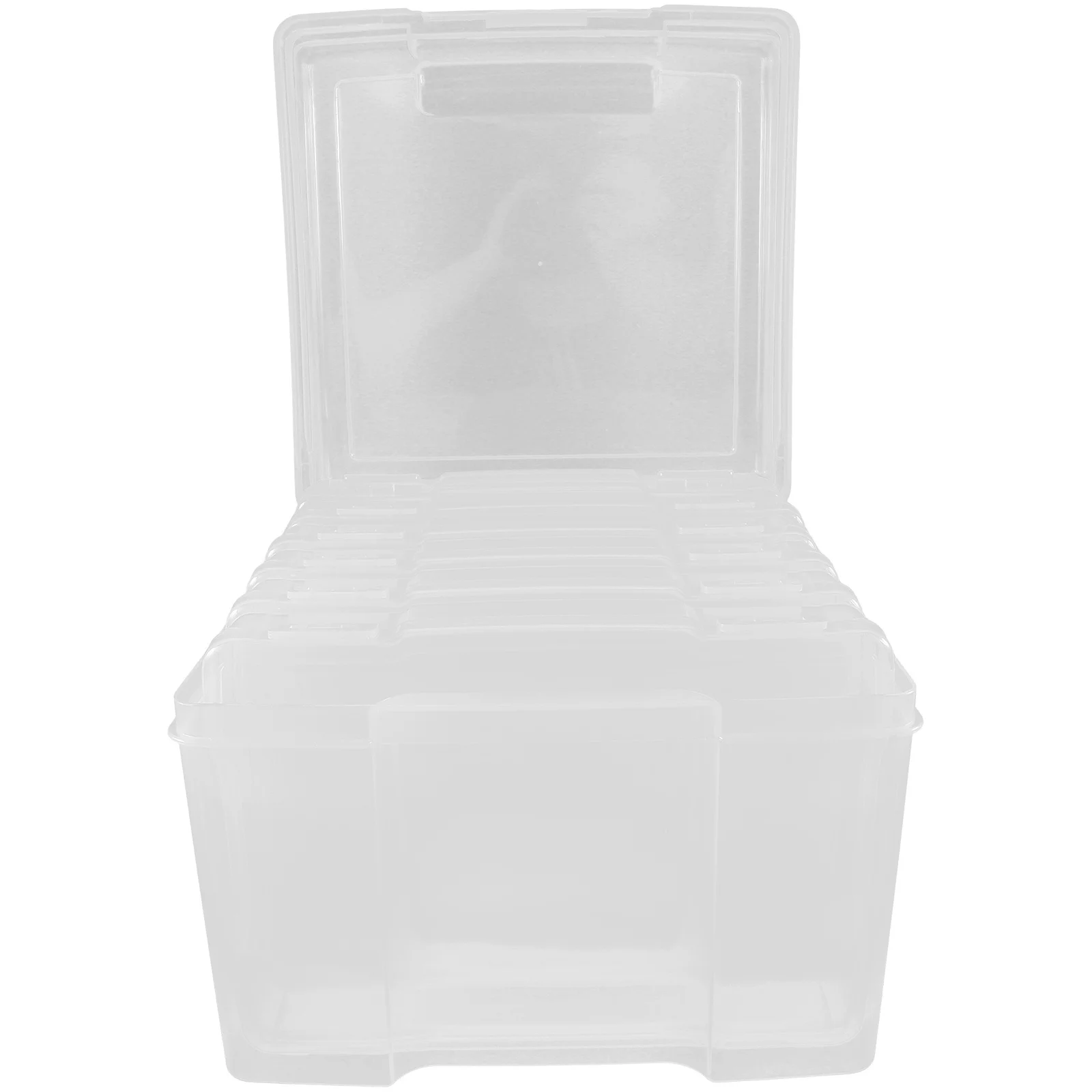 

6Pcs Plastic Storage Boxes Clear Card Organizer Case Portable Photo Postcard Storage Multi-Functional Durable Container