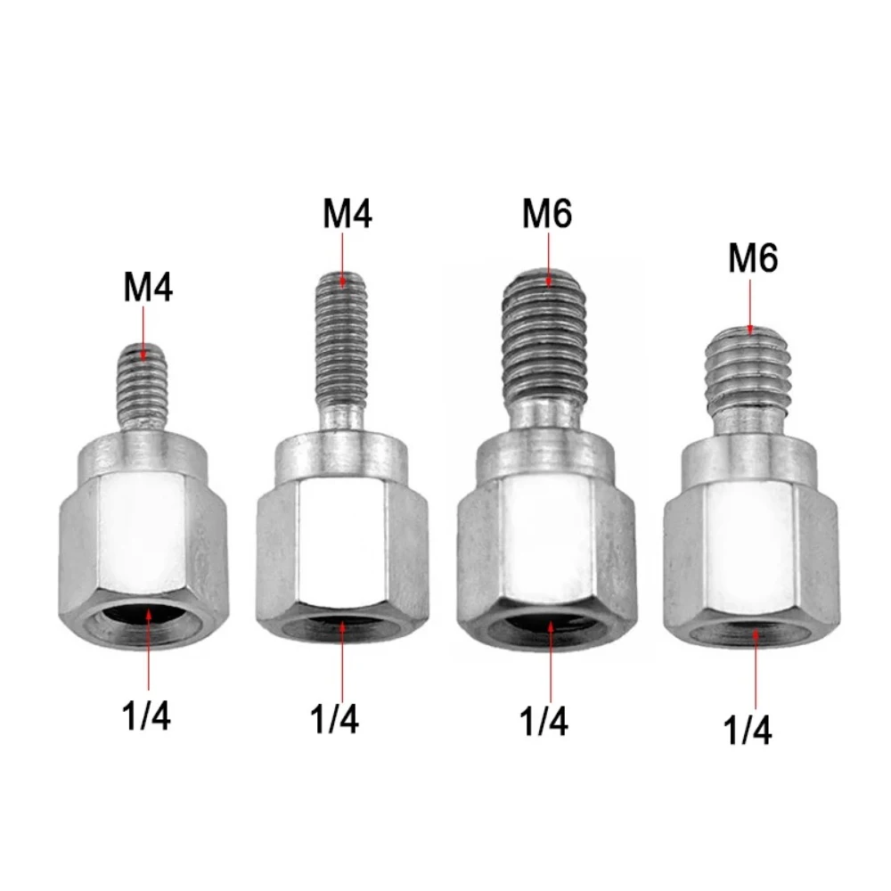 Female 1/4 Inch to M4 M6 Male Thread Conversion Screw Metal Camera Projector Adapter Screw For Tripod Monopod Phone Holder