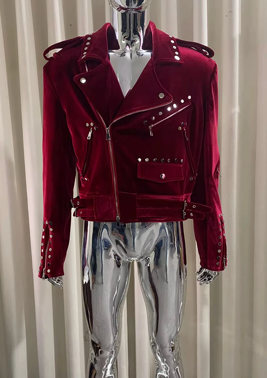 Men's 2026 Spring New Long Sleeve Chic Jackets Trend High-End Stylish Fashion Jackets Multi-Zipper Design Rivet Motorcycle Coats