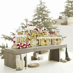 Christmas Train Decorations Xmas Train Figurines Winter Decor Handmade Polyresin Train Figurines for Xmas Decor - Christmas Part