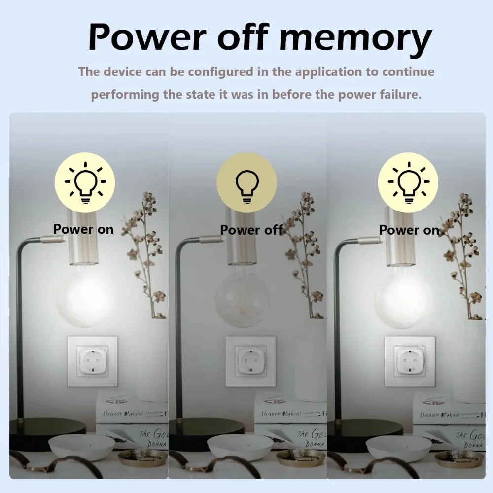 UNKAS 20A EU Smart Plug Tuya Wifi Socket Voice Control Remote for Alexa Yandex Google Home Energy Monitoring Function