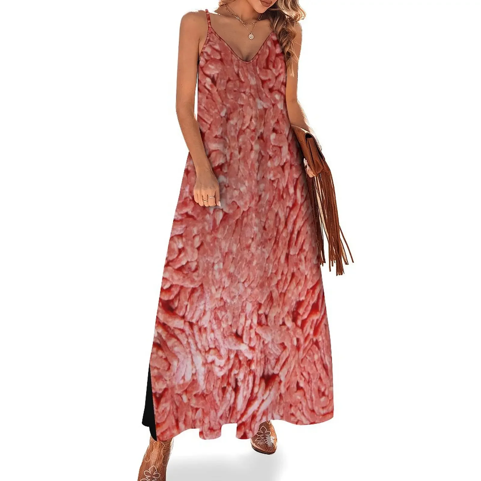 

Ground Beef Sleeveless Dress elegant women's dresses for wedding Beachwear summer woman dress 2025 Long dress woman