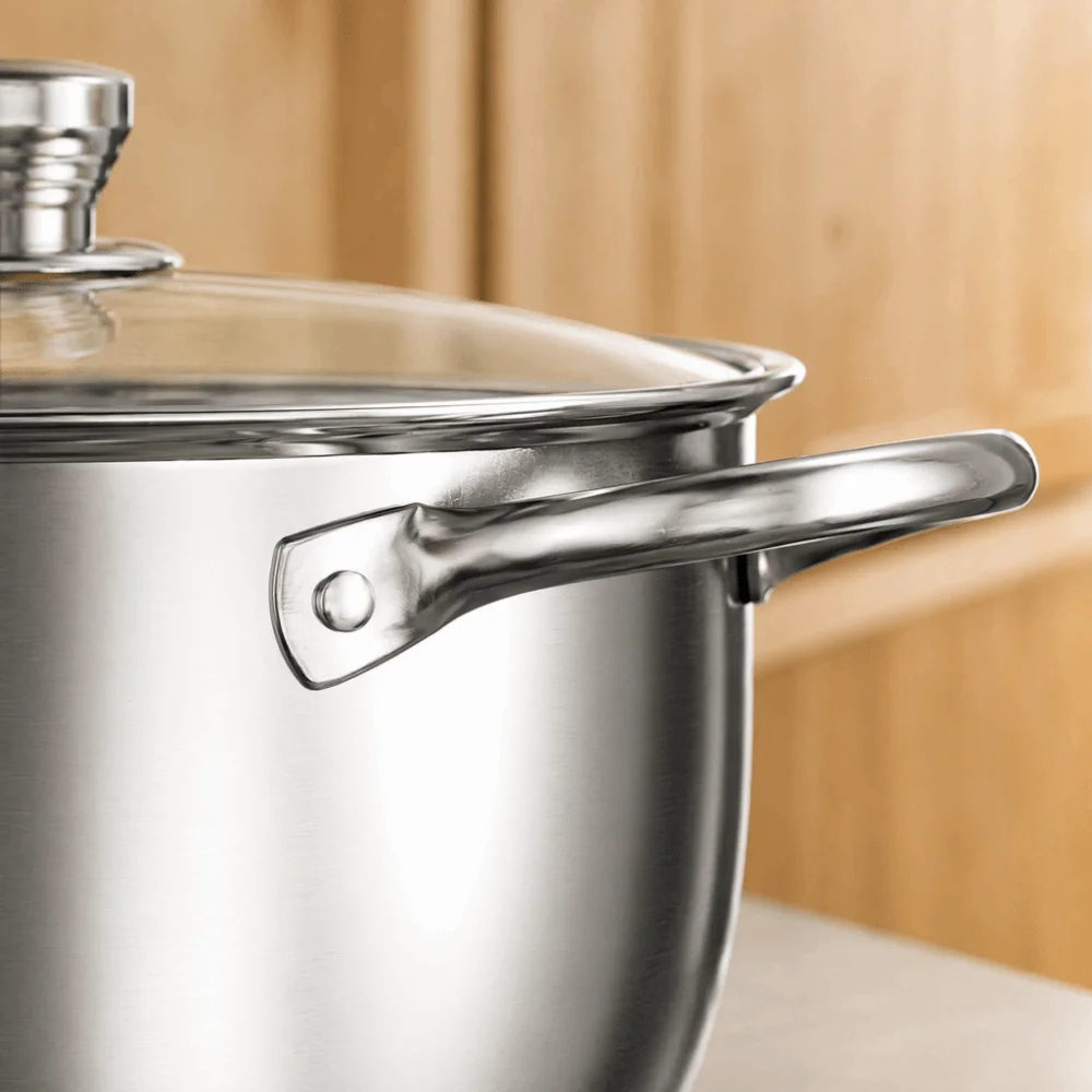 Stainless Steel Double Bottom Soup Pot Multipurpose Non Stick Stainless Steel Cookware with Lid 18/20/22/24cm