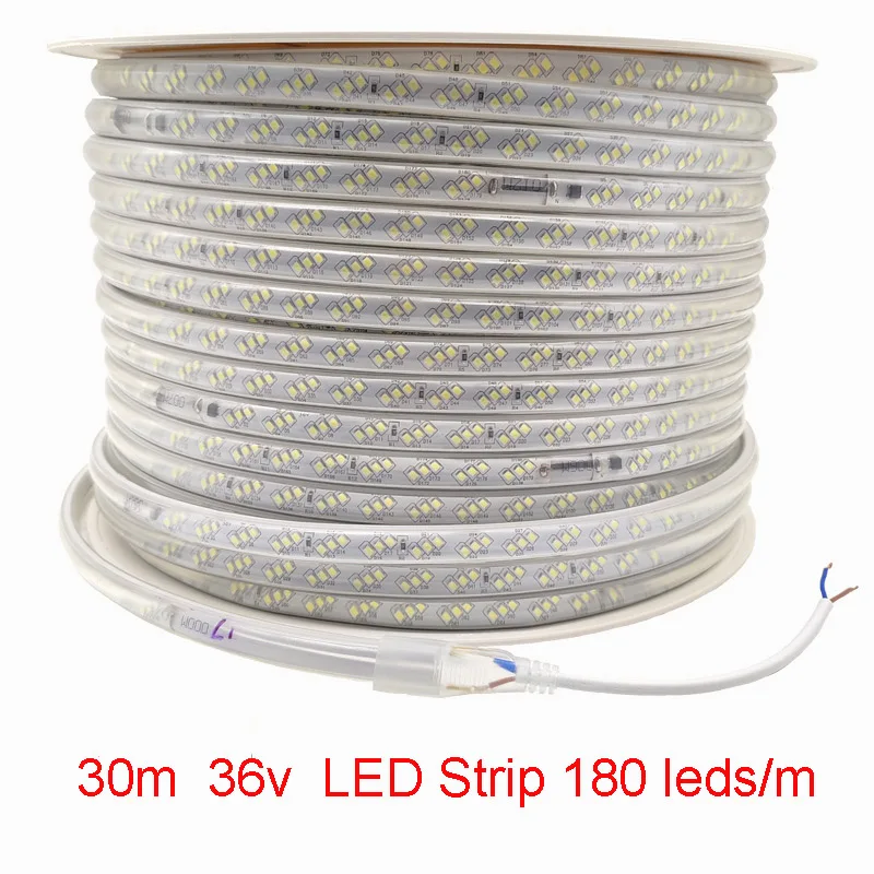 

30m one roll 36v led strip 180 leds/m 120 leds/m Truck Machine Tunnel Ship Factory Construct Project Building Decoration Light